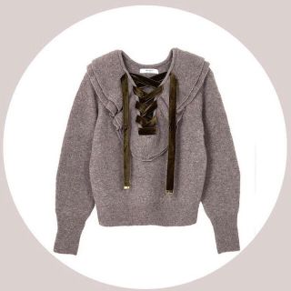 エーケービーフォーティーエイト(AKB48)のher lip to  Lace Up Wool-blend Pullover (ニット/セーター)