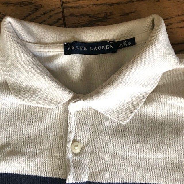 Ralph Lauren(ラルフローレン)のラルフローレン ポロシャツ オフホワイト×ネイビー　ボーダー レディースのトップス(ポロシャツ)の商品写真