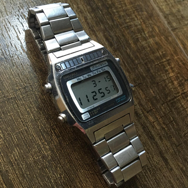 SEIKO - SEIKO SILVER WAVE ALARM chronograph 腕時計の通販 by