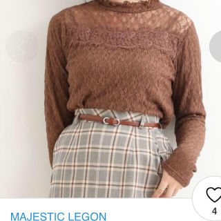 マジェスティックレゴン(MAJESTIC LEGON)のmajestic legon 新品♡タグ付き　レースカットソー(カットソー(長袖/七分))