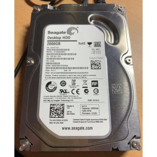 Seagate HDD ST2000DM001 2TB SATA 中古(PCパーツ)