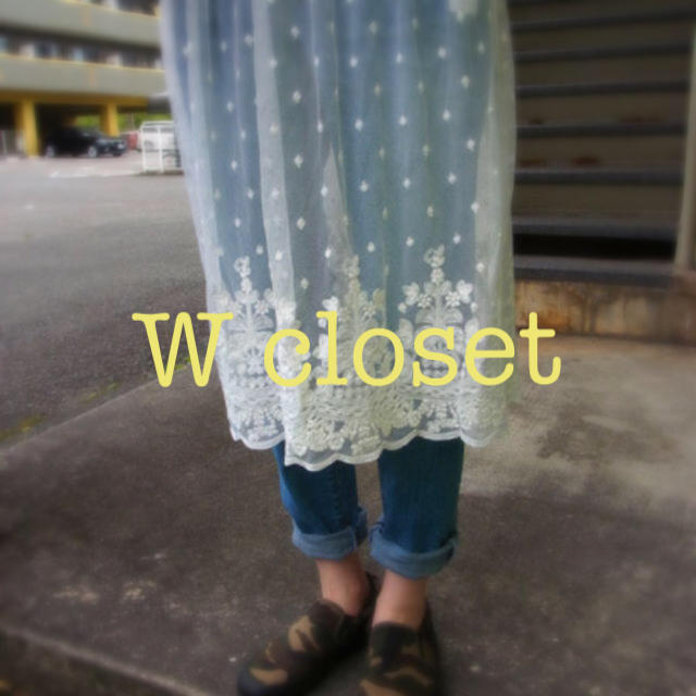 w closet(ダブルクローゼット)のレーススカート　値下げ！ レディースのスカート(ひざ丈スカート)の商品写真