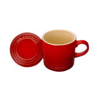 ルクルーゼ(LE CREUSET)の【新品】ル・クルーゼ 蓋つきマグカップ チェリーレッド(グラス/カップ)