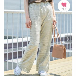 ナイスクラップ(NICE CLAUP)のナイスクラップ　レースパンツ　新品タグ付き(カジュアルパンツ)