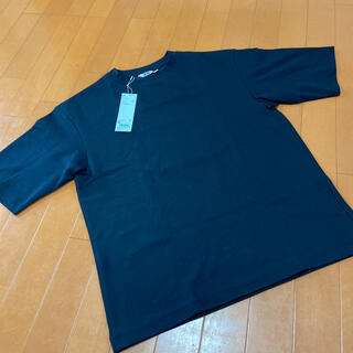 ユニクロ(UNIQLO)のユニクロ エアリズムコットンオーバーサイズTシャツ（5分袖）M 09 Black(Tシャツ/カットソー(半袖/袖なし))