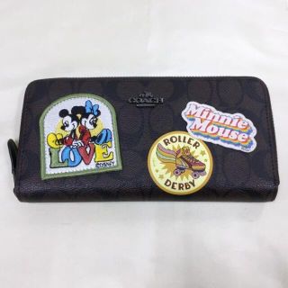 コーチ(COACH)の美品☆COACH  コーチディズニー ミニーマウス 長財布　F31350(財布)