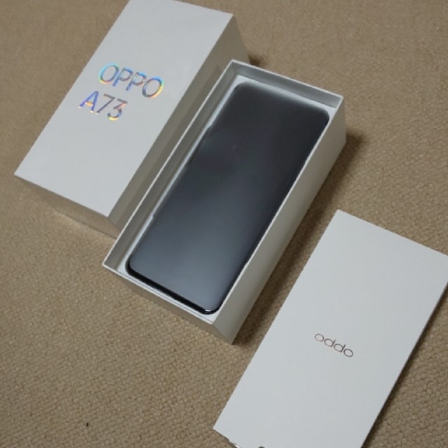 スマートフォン本体送料無料 新品 未開封 OPPO A73 ネイビーブルー 64GB 一括購入