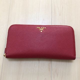 プラダ(PRADA)のprada 赤長財布 値下げ(財布)