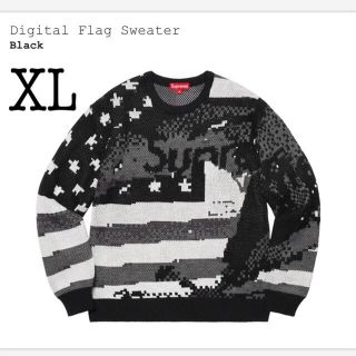 シュプリーム(Supreme)のSupreme Digital Flag Sweater Black XL(ニット/セーター)