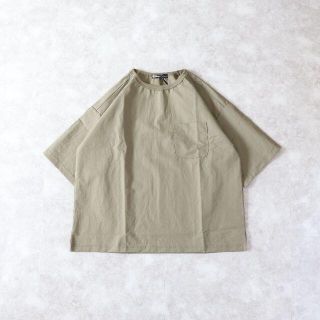 アップスケイプオーディエンス(Upscape Audience)のAUDIENCE ハーフスリーブ布帛ボクシーTee Lサイズ(Tシャツ/カットソー(半袖/袖なし))