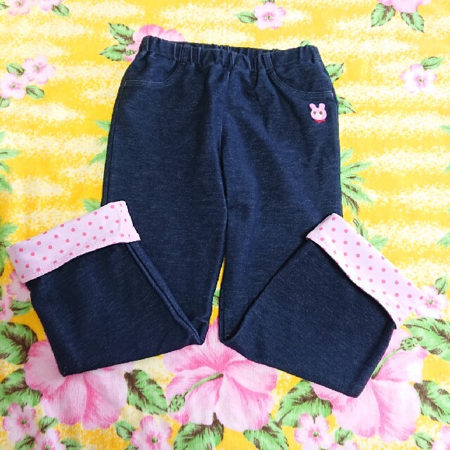 mikihouse(ミキハウス)のミキハウス（HOT.B）♥ソフトデニム♥ワンポイント♥120cm キッズ/ベビー/マタニティのキッズ服女の子用(90cm~)(パンツ/スパッツ)の商品写真