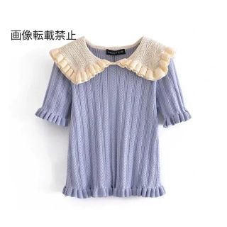 ザラ(ZARA)の🌼春新作💐3780◆フリル  襟 ニット セーター(ニット/セーター)