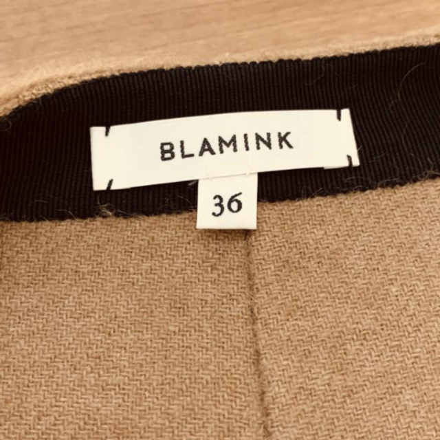 Drawer(ドゥロワー)のBLAMINK Vネックダブルフェイスラップコート 36 BEIGE  レディースのジャケット/アウター(ロングコート)の商品写真