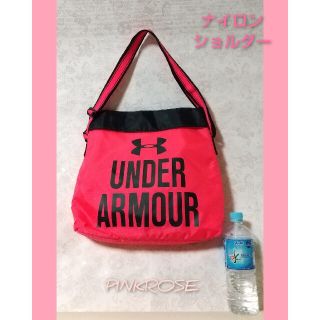 アンダーアーマー(UNDER ARMOUR)の美品!UNDER ARMOUR ショルダーバッグ ナイロン 蛍光ピンク(ショルダーバッグ)