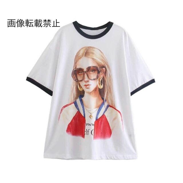 ZARA(ザラ)の🌼春新作💐3791◆プリント デザイン 半袖 Tシャツ レディースのトップス(Tシャツ(半袖/袖なし))の商品写真