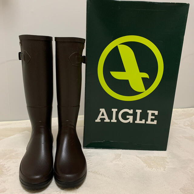 AIGLE(エーグル)のAIGLE  シャンタベルラバーブーツ　ブラウン　37サイズ レディースの靴/シューズ(レインブーツ/長靴)の商品写真