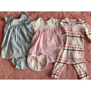 ベビーギャップ(babyGAP)の★ワンピース ロンパース よだれかけ セット★(ワンピース)