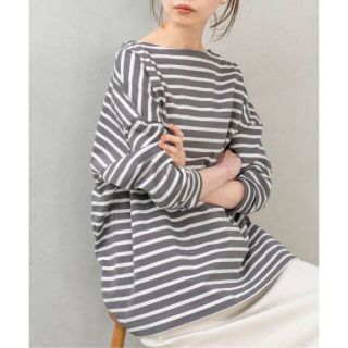 イエナ(IENA)のIENA 別注 BIG MARINE BOATNECK プルオーバー◆グレー(カットソー(長袖/七分))