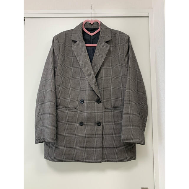 GU(ジーユー)のGU  オシャレチェックジャケット♡美品です✨お値段見直しました‼️ レディースのジャケット/アウター(テーラードジャケット)の商品写真