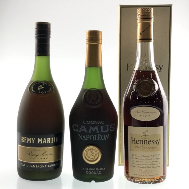 3本 REMY MARTIN CAMUS Hennessy コニャック - ウイスキー