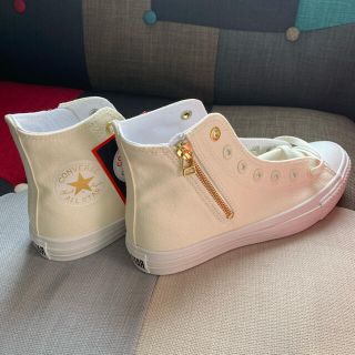 コンバース(CONVERSE)のCONVERSE／オールスターハイカット ゴールドジップ 24.5cm(スニーカー)