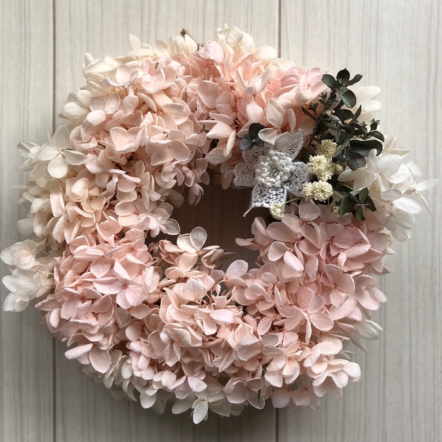 ナチュラル桜色プリザーブドアジサイリースの通販 By はなんちのおはな S Shop ラクマ ナチュラル桜色プリザーブドアジサイリースの通販 By はなんちのおはな S Shop ラクマ