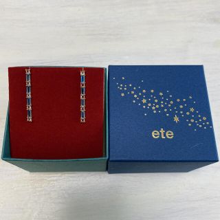 エテ(ete)のK10【ete】（エテ）イエローゴールド　ブルートパーズ　ストレート　ピアス(ピアス)