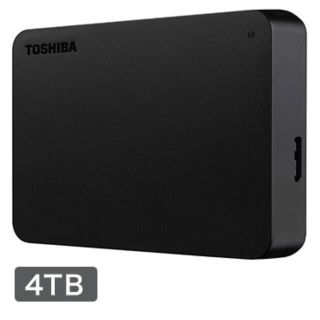 トウシバ(東芝)の【新品】外付け ハードディスク 4TB ブラック　HDAD40AK3-FP(PC周辺機器)