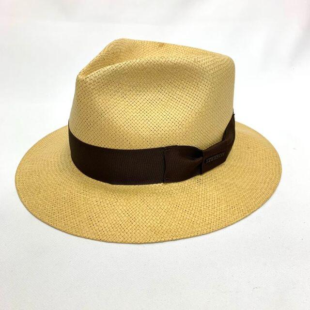 CA4LA(カシラ)のSTETSON ステットソン パナマハット ナチュラル×ブラウン メンズの帽子(ハット)の商品写真