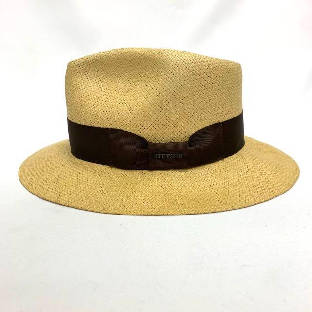 CA4LA(カシラ)のSTETSON ステットソン パナマハット ナチュラル×ブラウン メンズの帽子(ハット)の商品写真