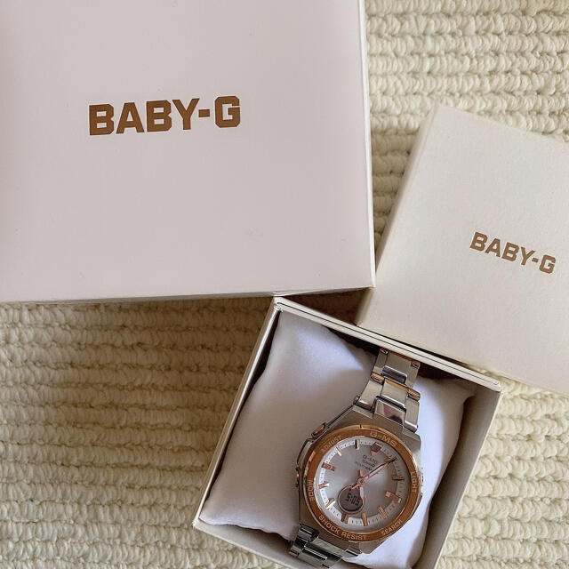 CASIO【保証書付】BABY-G G-MS ジーミズ シルバー×ピンク - 腕時計
