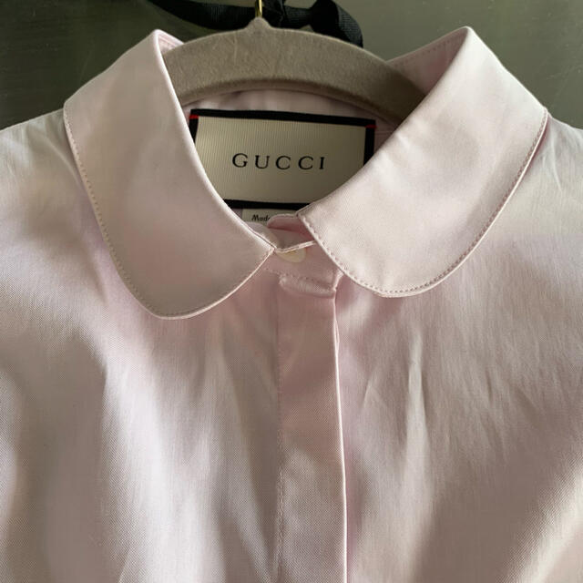 Gucci(グッチ)の専用☆GUCCI ピンクコットン　シャツ　ブラウス☆ レディースのトップス(シャツ/ブラウス(長袖/七分))の商品写真
