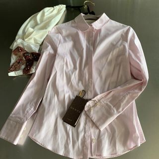 グッチ(Gucci)の専用☆GUCCI ピンクコットン　シャツ　ブラウス☆(シャツ/ブラウス(長袖/七分))