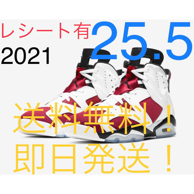 NIKE(ナイキ)の【新品】NIKE AIR JORDAN 6 CARMINE 25.5 カーマイン メンズの靴/シューズ(スニーカー)の商品写真