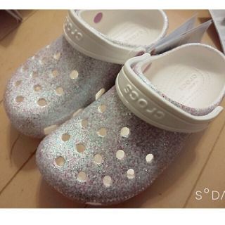 クロックス(crocs)の残1 crocs サンダル 18.5 ラメ(サンダル)