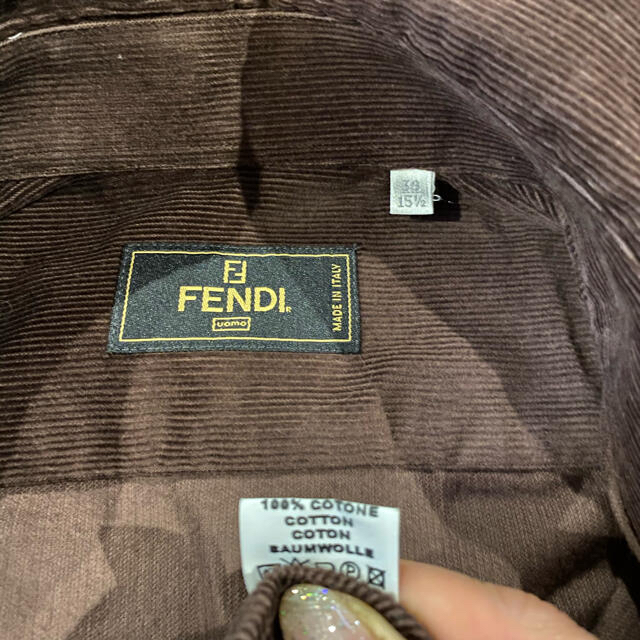 FENDI(フェンディ)のFENDI フェンディ 長袖シャツ コーデュロイ L チョコレート色 メンズのトップス(シャツ)の商品写真