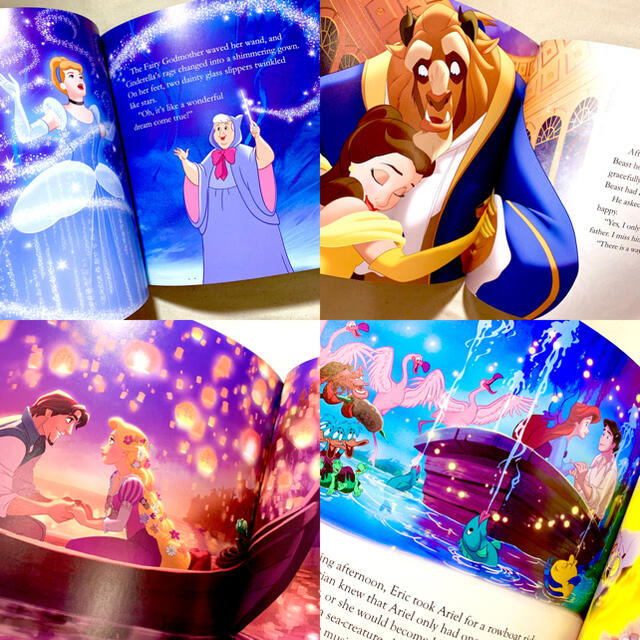 Disney(ディズニー)の新品／ディズニープリンセス CD英語絵本 美女と野獣 ラプンツェル アリエル 他 エンタメ/ホビーの本(絵本/児童書)の商品写真