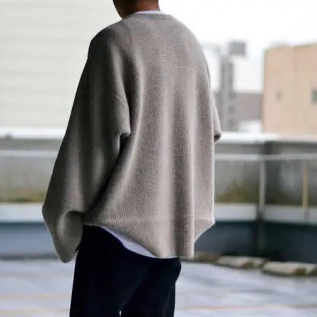 yoke ALPACA WOOL CARDIGAN RIB STITCH KNI - ニット/セーター