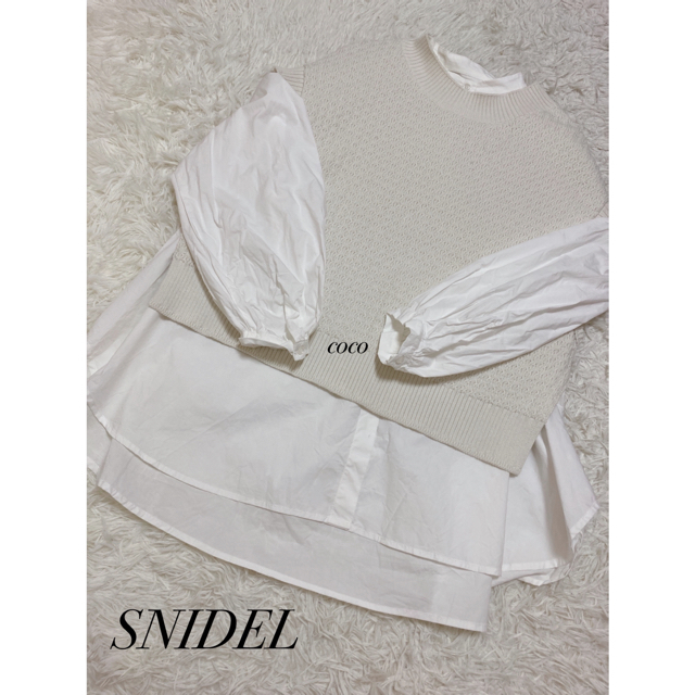 SNIDEL☆シャツセットオーバーニットベスト 3