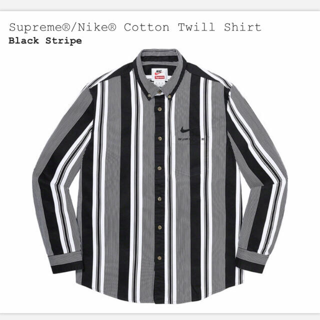 トップスsupreme nike cotton twill shirt