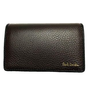 ポールスミス(Paul Smith)の新品 本革 チョコ ストライプ 牛革 レザー 名刺入れ(キーケース)