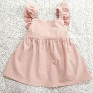 yuppi様専用☆フリルエプロンワンピース☆90size(ワンピース)