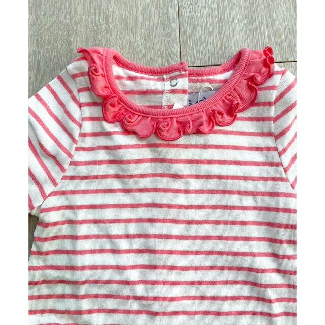 PETIT BATEAU(プチバトー)の新品　プチバトー　フリル襟ワンピース キッズ/ベビー/マタニティのキッズ服女の子用(90cm~)(ワンピース)の商品写真