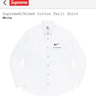 シュプリーム(Supreme)のSupreme Nike Cotton Twill Shirt 白 M(シャツ)