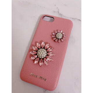 ミュウミュウ(miumiu)の専用！美品！miumiu マドラスフラワー　iPhone8ケース(iPhoneケース)