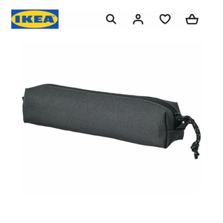 イケア(IKEA)のIKEA イケア　ヴェルデンス ペンケース　グレー　21x4x4cm(ペンケース/筆箱)
