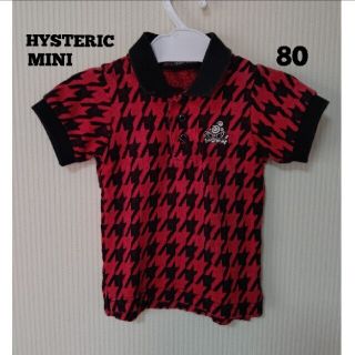 ヒステリックミニ(HYSTERIC MINI)のHYSTERIC MINI ヒスミニ 赤 半袖ポロシャツ 80㎝(Ｔシャツ)