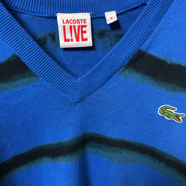 LACOSTE(ラコステ)のラコステライブ(LACOSTE Live) Vネックセーター メンズ サイズ3 メンズのトップス(ニット/セーター)の商品写真