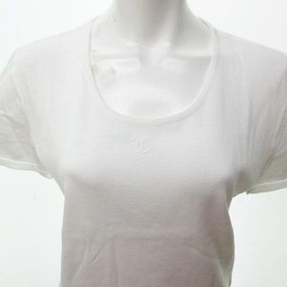 シャネル(CHANEL)のシャネル CHANEL 美品 カットソー Tシャツ ココマーク ロゴ 42(Tシャツ(半袖/袖なし))
