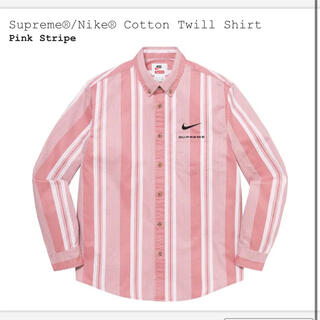 シュプリーム(Supreme)のM Supreme Nike Cotton Twill Shirt Pink(シャツ)